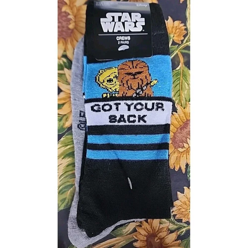Star Wars Crew 2 pack Socks Adult Size 6.5-12